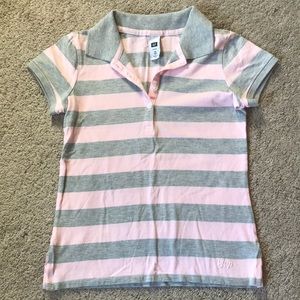 🛍 Girl’s GAP Short Sleeved Striped Polo